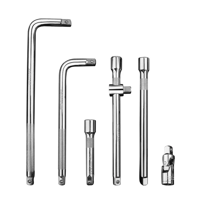 Hardware tool: extended connection rod, 1/2-inch socket universal joint, 10-inch sliding bar, 40Cr L-type socket extension rod.